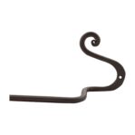 תקריב חיבור מתלה מגבת NADIR לקיר – ברזל מושחר