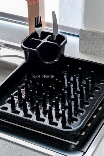 סט- מגש ייבוש כלים דגם קוצים + מתקן לסכו"מ