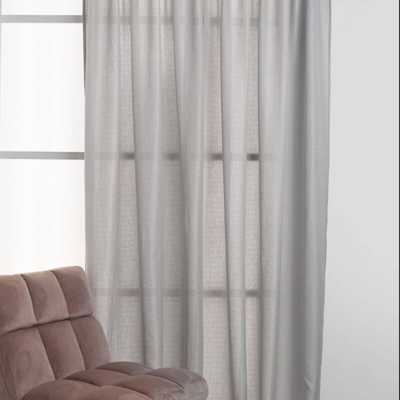 וילון לורנס השחלה – אפור