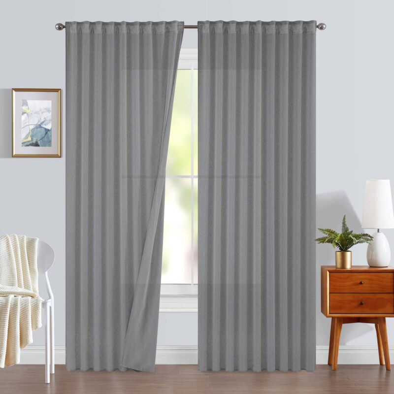 וילון  השחלה פטריסיה– אפור