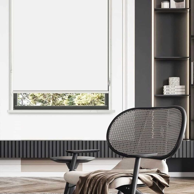 וילון גלילה צרפתית ״דרייק״ – לבן