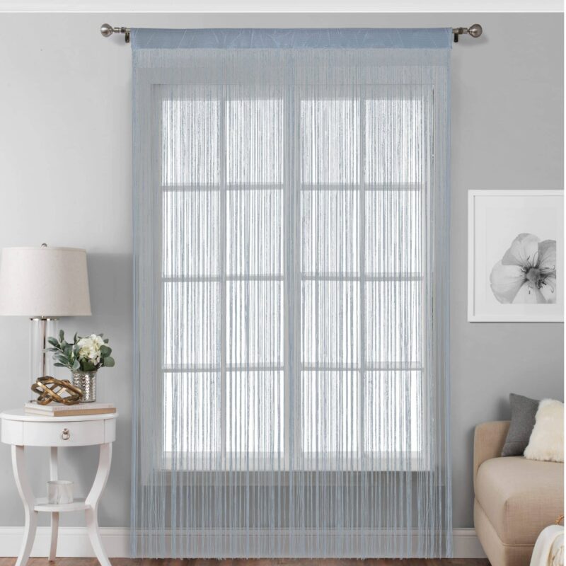 וילון חוטים קניה – צבע כסף