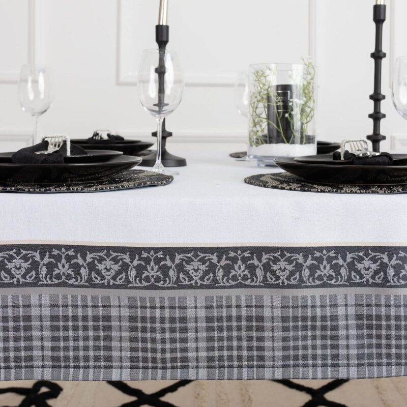 מפה ג'קארד לימור – לבן שחור