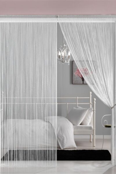 וילון חוטים קניה – צבע לבן