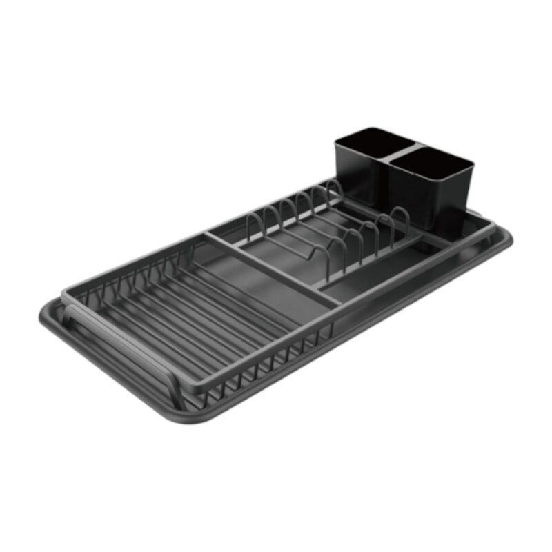 מתקן ייבוש כלים מאלומיניום שחור מט 50X24.7X10 ס"מ – דגם DR10